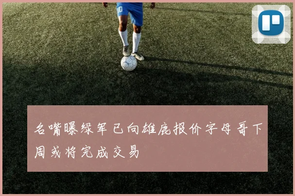 名嘴曝绿军已向雄鹿报价字母哥下周或将完成交易